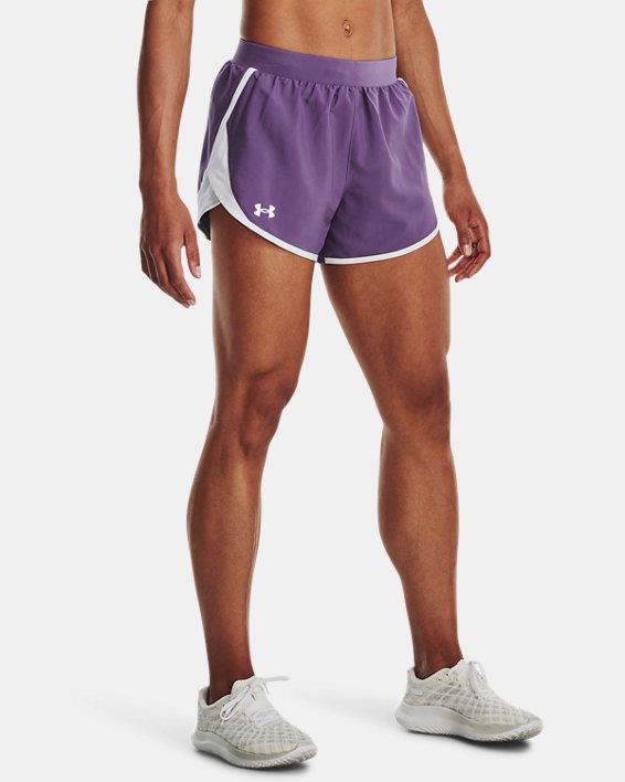 Women's UA Fly-By 2.0 Shorts, Purple, pdpMainDesktop image number 0